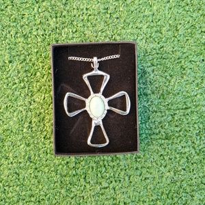 Irish Celtic Silver High Cross Pendant 18"Necklace The Wicklow Mountains Jewelry